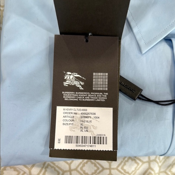 BURBERRY BRIT Men's Blue Shirt - Picture 14 of 14